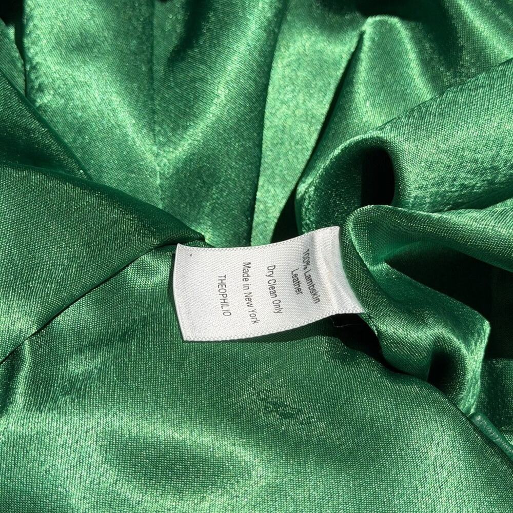 Green and Black Leather-Panel Chinos - Picture 5 of 5